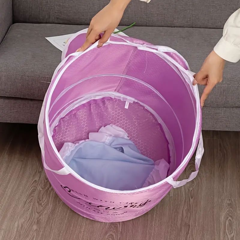Foldable fabric laundry basket_thumbnail_2